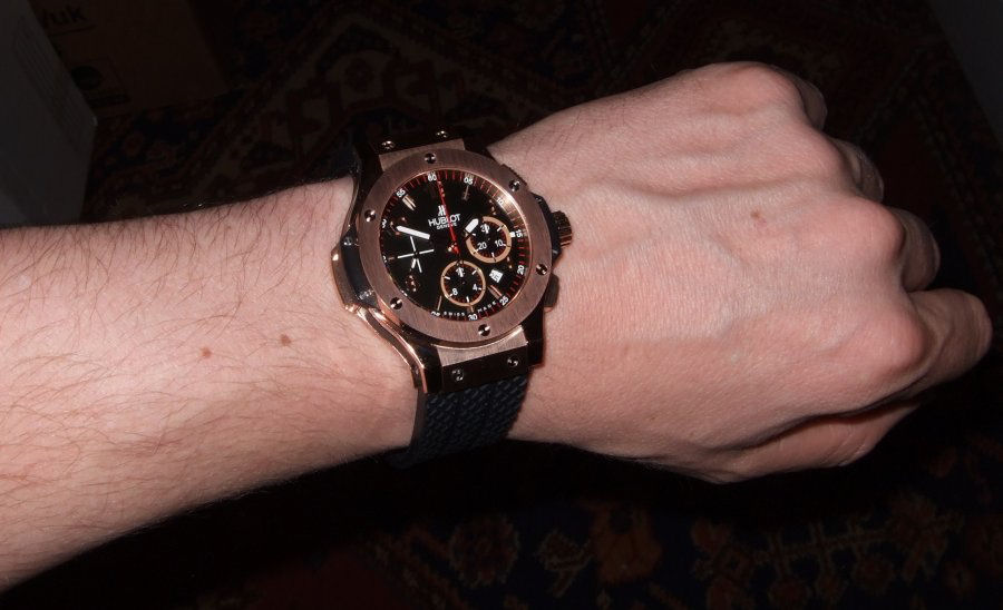 Replica hublot big bang rose gold watch