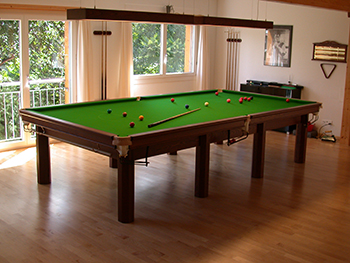 Snookertisch hergestellt von Sport 64 Swissbillard Bern 