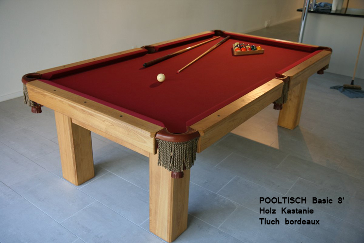 Pooltisch BASIC aus Kastanie 