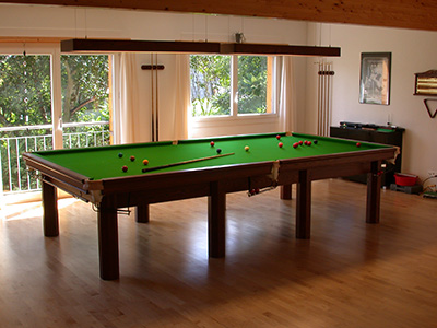 Snookertisch mit Lampe Hampton 